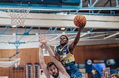 Basketball, Basketball Superliga 2023/24 , F 2, Oberwart Gunners, UBSC Graz, Daniel Koeppel (14), Jeremy Smith (4)