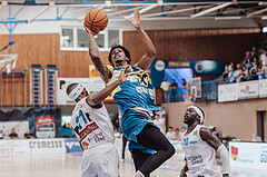 Basketball, Basketball Superliga 2023/24 , F 2, Oberwart Gunners, UBSC Graz, Derrek Brooks (11), Christian Brandon (18), Munis Tutu (10)