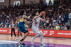 Basketball, Basketball Superliga 2023/24 , F 2, Oberwart Gunners, UBSC Graz, Avery Diggs (8), Daniel Koeppel (14)