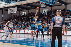 Basketball, Basketball Superliga 2023/24 , F 2, Oberwart Gunners, UBSC Graz, Magdy Aboud-Ahmed(6), Jalen Shaw (6), Christian Brandon (18), Fran Vidovic (17)