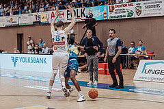 Basketball, Basketball Superliga 2023/24 , F 2, Oberwart Gunners, UBSC Graz, Florian Koeppel (8), Fran Vidovic (17)