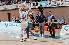 Basketball, Basketball Superliga 2023/24 , F 2, Oberwart Gunners, UBSC Graz, Florian Koeppel (8), Fran Vidovic (17)