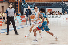 Basketball, Basketball Superliga 2023/24 , F 2, Oberwart Gunners, UBSC Graz, Magdy Aboud-Ahmed (6), Zachery Cooks (3)