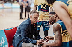 Basketball, Basketball Superliga 2023/24 , F 2, Oberwart Gunners, UBSC Graz, Ervin Dragic (Head Coach)