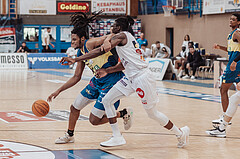 Basketball, Basketball Superliga 2023/24 , F 2, Oberwart Gunners, UBSC Graz, Jalen Shaw (6), Shaquille Rombley (5)