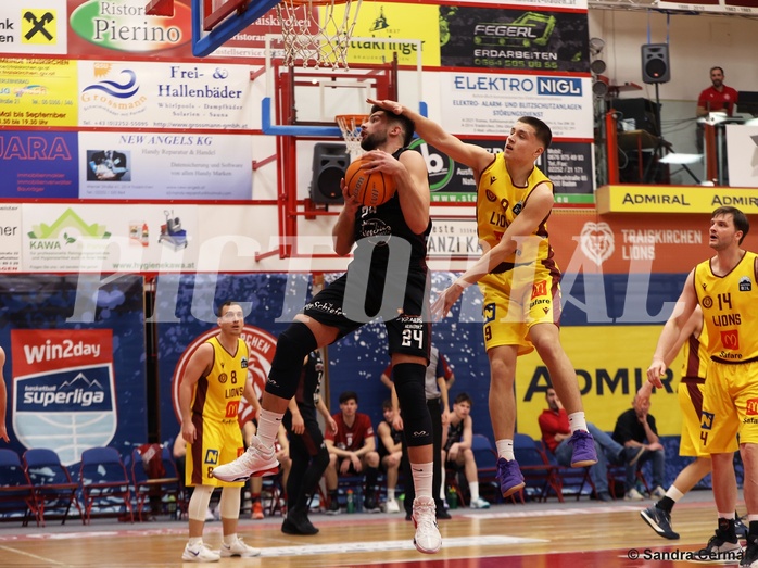 Basketball Zweite Liga 2024/25, Grunddurchgang 22.Runde Traiskirchen Lions NextGen vs. Mistelmach Mustangs


