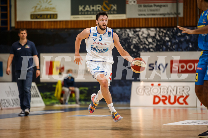 Basketball, bet-at-home Basketball Superliga 2020/21, Grunddurchgang 6. Runde, Oberwart Gunners, St. Pölten, Ignas Fiodorovas (5)