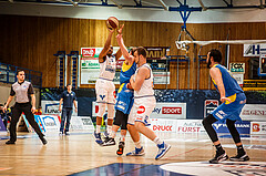 Basketball, bet-at-home Basketball Superliga 2020/21, Grunddurchgang, 6. Runde, Oberwart Gunners, SKN St. Pölten Basketball, Lawrence Alexander (4)