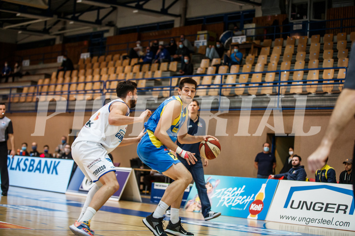 Basketball, bet-at-home Basketball Superliga 2020/21, Grunddurchgang 6. Runde, Oberwart Gunners, St. Pölten, Zvonimir Cutuk (14)
