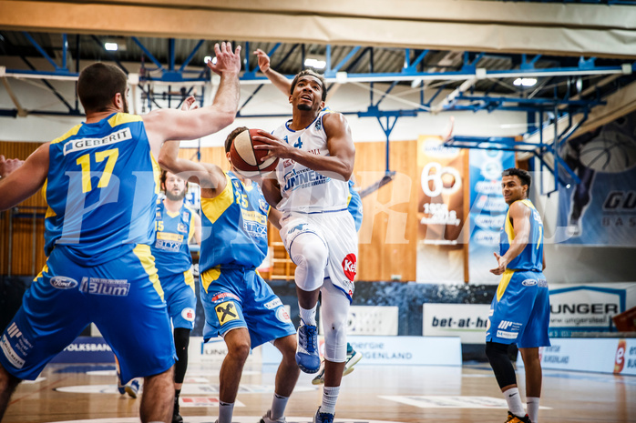 Basketball, bet-at-home Basketball Superliga 2020/21, Grunddurchgang, 6. Runde, Oberwart Gunners, SKN St. Pölten Basketball, Lawrence Alexander (4)