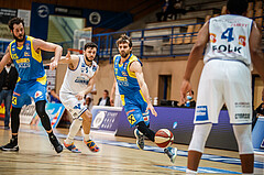Basketball, bet-at-home Basketball Superliga 2020/21, Grunddurchgang 6. Runde, Oberwart Gunners, St. Pölten, Lukas Böck (13)