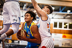 Basketball, bet-at-home Basketball Superliga 2020/21, Grunddurchgang, 6. Runde, Oberwart Gunners, SKN St. Pölten Basketball, Rashaan Guylain Mbemba (21)