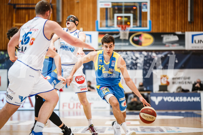 Basketball, bet-at-home Basketball Superliga 2020/21, Grunddurchgang 6. Runde, Oberwart Gunners, St. Pölten, Kostas Oikonomopouluos (25)