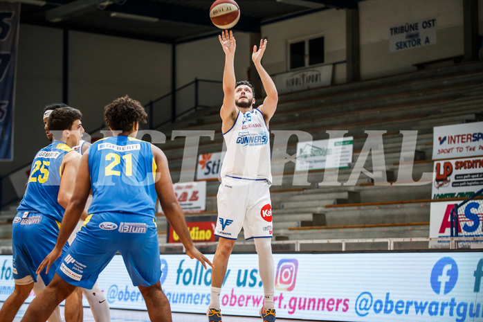 Basketball, bet-at-home Basketball Superliga 2020/21, Grunddurchgang 6. Runde, Oberwart Gunners, St. Pölten, Ignas Fiodorovas (5)