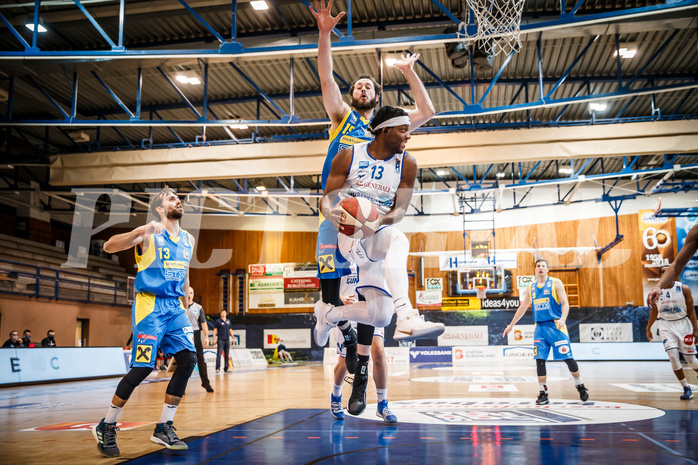 Basketball, bet-at-home Basketball Superliga 2020/21, Grunddurchgang, 6. Runde, Oberwart Gunners, SKN St. Pölten Basketball, Quincy Diggs (13)