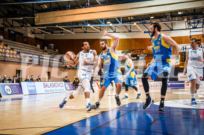 Basketball, bet-at-home Basketball Superliga 2020/21, Grunddurchgang, 6. Runde, Oberwart Gunners, SKN St. Pölten Basketball, Lawrence Alexander (4)