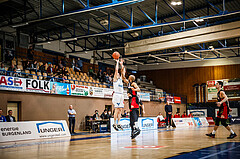 Basketball, bet-at-home Basketball Superliga 2021/22, Platzierungsrunde Spiel 10, Oberwart Gunners, BC GGMT Vienna, Sebastian Käferle (7)