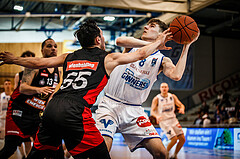 Basketball, bet-at-home Basketball Superliga 2021/22, Platzierungsrunde Spiel 10, Oberwart Gunners, BC GGMT Vienna, Florian Köppel (8)