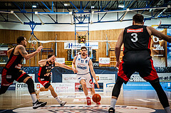Basketball, bet-at-home Basketball Superliga 2021/22, Platzierungsrunde Spiel 10, Oberwart Gunners, BC GGMT Vienna, Ioannis Chatzinikolas (11)