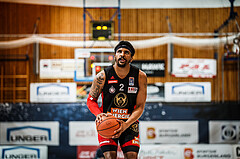 Basketball, bet-at-home Basketball Superliga 2021/22, Platzierungsrunde Spiel 10, Oberwart Gunners, BC GGMT Vienna, Michael Hughes (2)