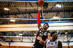 Basketball, bet-at-home Basketball Superliga 2021/22, Platzierungsrunde Spiel 10, Oberwart Gunners, BC GGMT Vienna, Michael Hughes (2)