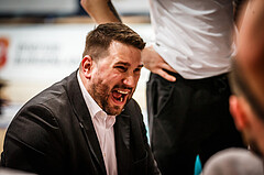 Basketball, bet-at-home Basketball Superliga 2021/22, Platzierungsrunde Spiel 10, Oberwart Gunners, BC GGMT Vienna, Horst Leitner (Coach)