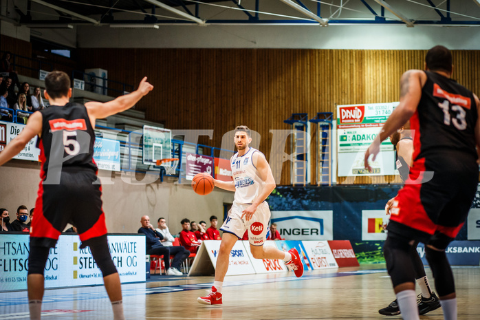 Basketball, bet-at-home Basketball Superliga 2021/22, Platzierungsrunde Spiel 10, Oberwart Gunners, BC GGMT Vienna, Ioannis Chatzinikolas (11)
