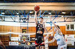 Basketball, bet-at-home Basketball Superliga 2021/22, Platzierungsrunde Spiel 10, Oberwart Gunners, BC GGMT Vienna, Darko Bozic (15)