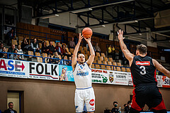 Basketball, bet-at-home Basketball Superliga 2021/22, Platzierungsrunde Spiel 10, Oberwart Gunners, BC GGMT Vienna, Renato Poljak (16)