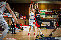 Basketball, bet-at-home Basketball Superliga 2021/22, Platzierungsrunde Spiel 10, Oberwart Gunners, BC GGMT Vienna, Ioannis Chatzinikolas (11)