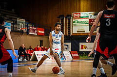 Basketball, bet-at-home Basketball Superliga 2021/22, Platzierungsrunde Spiel 10, Oberwart Gunners, BC GGMT Vienna, Connor Cashaw (13)