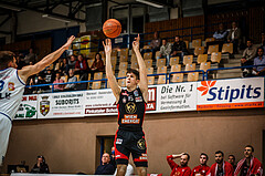 Basketball, bet-at-home Basketball Superliga 2021/22, Platzierungsrunde Spiel 10, Oberwart Gunners, BC GGMT Vienna, Darko Bozic (15)