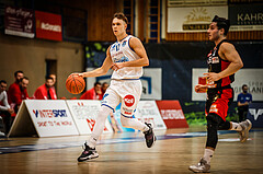 Basketball, bet-at-home Basketball Superliga 2021/22, Platzierungsrunde Spiel 10, Oberwart Gunners, BC GGMT Vienna, Jonathan Knessl (12)