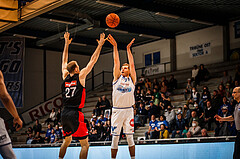 Basketball, bet-at-home Basketball Superliga 2021/22, Platzierungsrunde Spiel 10, Oberwart Gunners, BC GGMT Vienna, Edi Patekar (9)