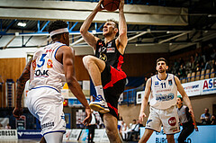 Basketball, bet-at-home Basketball Superliga 2021/22, Platzierungsrunde Spiel 10, Oberwart Gunners, BC GGMT Vienna, Adin Vrabac (27)