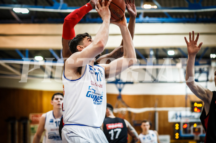 Basketball, bet-at-home Basketball Superliga 2021/22, Platzierungsrunde Spiel 10, Oberwart Gunners, BC GGMT Vienna, Ioannis Chatzinikolas (11)
