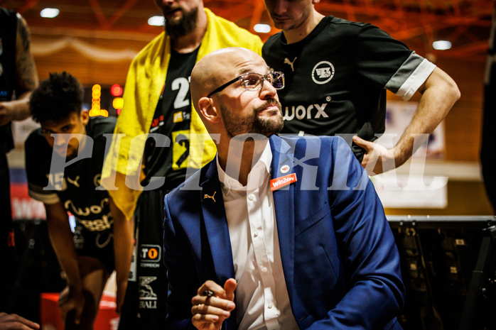 Basketball, win2day Basketball Superliga 2022/23, Grunddurchgang Runde 20, BBC Nord Dragonz, Flyers Wels, Sebastian Waser (Head Coach)
