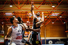 Basketball, win2day Basketball Superliga 2022/23, Grunddurchgang Runde 20, BBC Nord Dragonz, Flyers Wels, Aristide Boya (24)