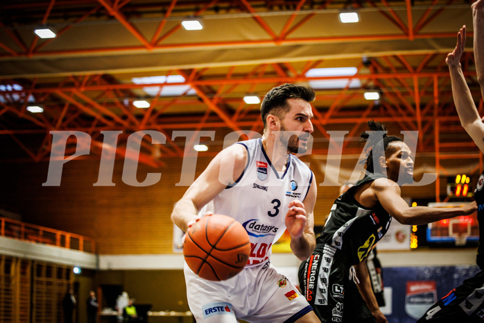 Basketball, win2day Basketball Superliga 2022/23, Grunddurchgang Runde 20, BBC Nord Dragonz, Flyers Wels, Petar Cosic (3)