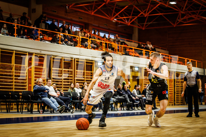 Basketball, win2day Basketball Superliga 2022/23, Grunddurchgang Runde 20, BBC Nord Dragonz, Flyers Wels, Kyran Jordan Mc Clure (13)