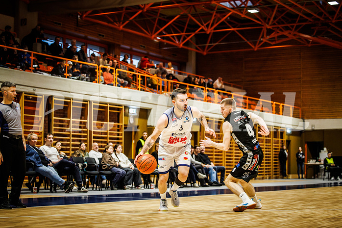 Basketball, win2day Basketball Superliga 2022/23, Grunddurchgang Runde 20, BBC Nord Dragonz, Flyers Wels, Petar Cosic (3)