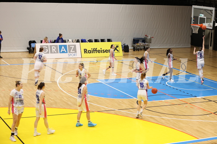 04.02.2023, Graz, Raiffeisen Sportpark, Basketball Damen Superliga 2022/23, Grunddurchgang 1.Runde, UBSC-DBBC Graz vs. DBB LZ OÖ,  