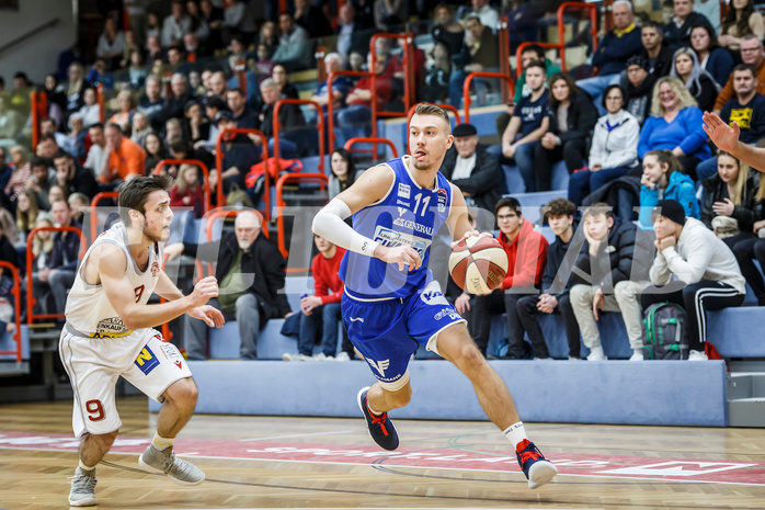 Basketball, Admiral Basketball Superliga 2019/20, Grunddurchgang 17.Runde, Traiskirchen Lions, Oberwart Gunners, Saimon Sutt (11)