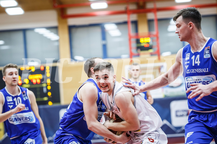 Basketball, Admiral Basketball Superliga 2019/20, Grunddurchgang 17.Runde, Traiskirchen Lions, Oberwart Gunners, Jan Razdevsek (4)