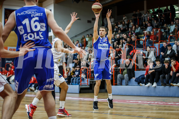 Basketball, Admiral Basketball Superliga 2019/20, Grunddurchgang 17.Runde, Traiskirchen Lions, Oberwart Gunners, Jonathan Knessl (12)