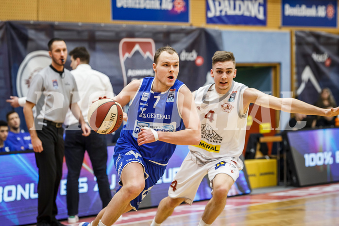 Basketball, Admiral Basketball Superliga 2019/20, Grunddurchgang 17.Runde, Traiskirchen Lions, Oberwart Gunners, Sebastian Käferle (7)