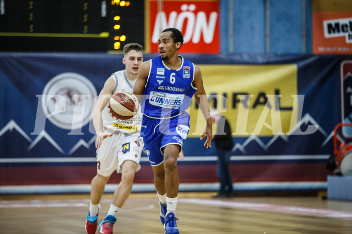 Basketball, Admiral Basketball Superliga 2019/20, Grunddurchgang 17.Runde, Traiskirchen Lions, Oberwart Gunners, Lawrence Alexander (6)