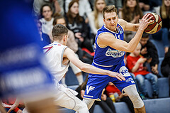 Basketball, Admiral Basketball Superliga 2019/20, Grunddurchgang 17.Runde, Traiskirchen Lions, Oberwart Gunners, Georg Wolf (10)