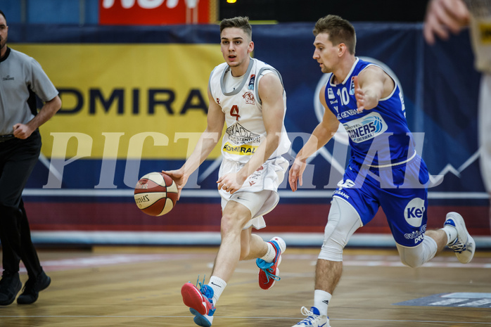 Basketball, Admiral Basketball Superliga 2019/20, Grunddurchgang 17.Runde, Traiskirchen Lions, Oberwart Gunners, Sebastian Lesny (4)
