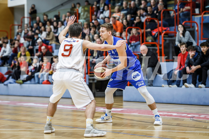 Basketball, Admiral Basketball Superliga 2019/20, Grunddurchgang 17.Runde, Traiskirchen Lions, Oberwart Gunners, Georg Wolf (10)